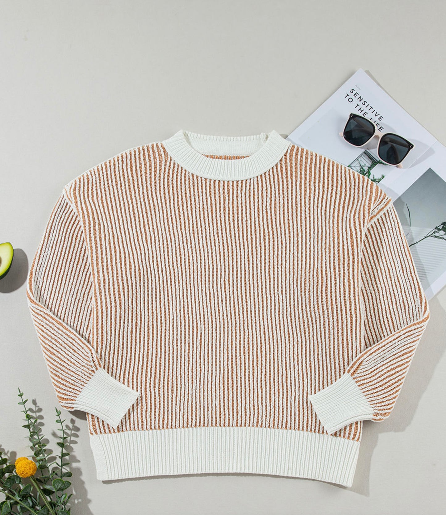 Striped Textured Sweater