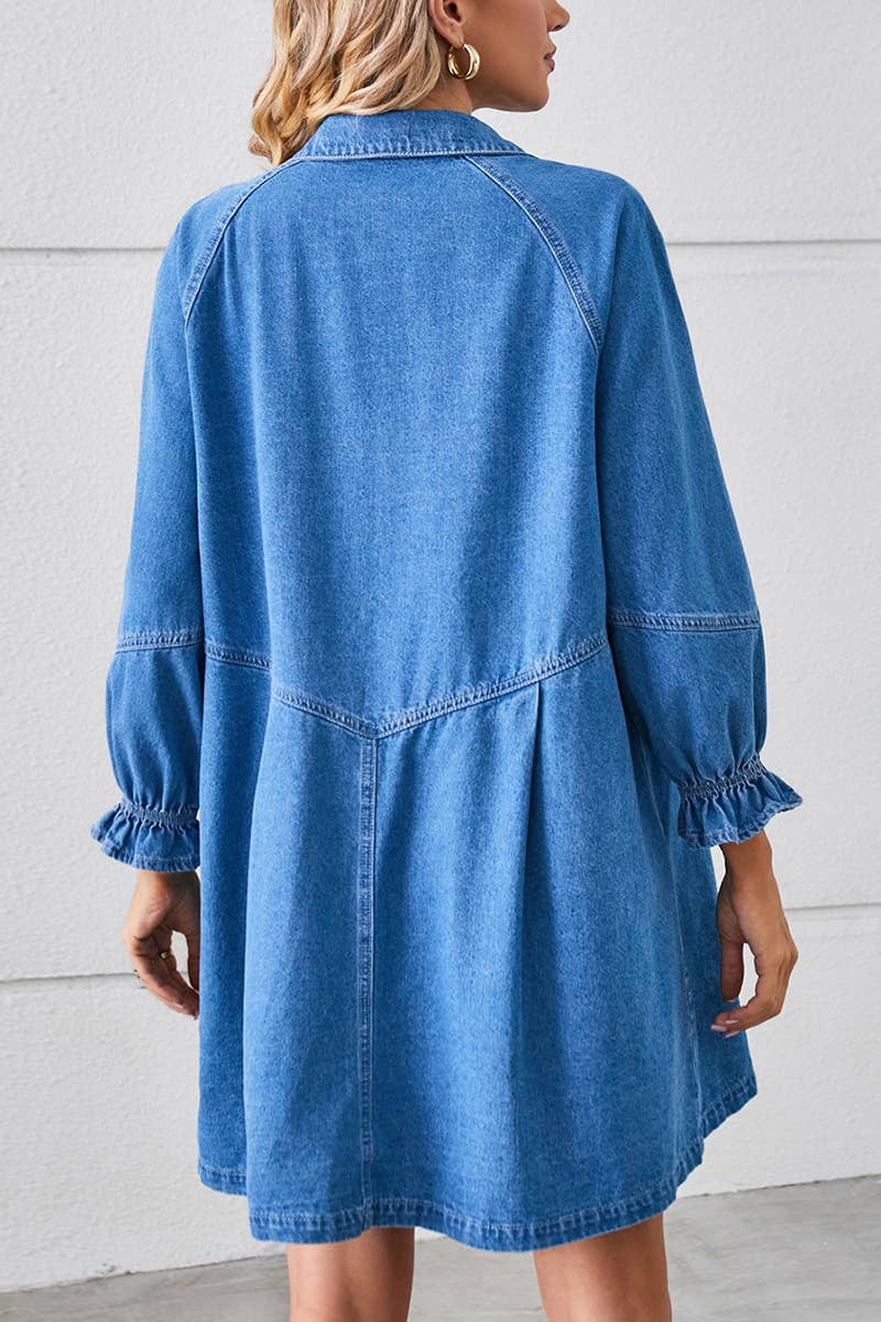 Long Sleeve Denim Dress