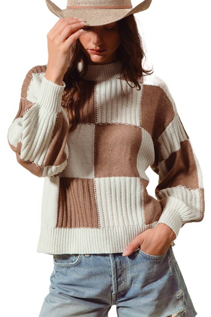Checkered Plaid Sweater