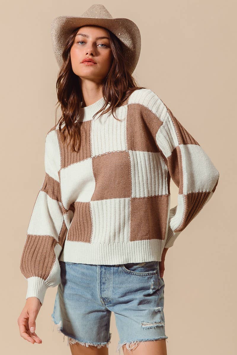 Checkered Plaid Sweater