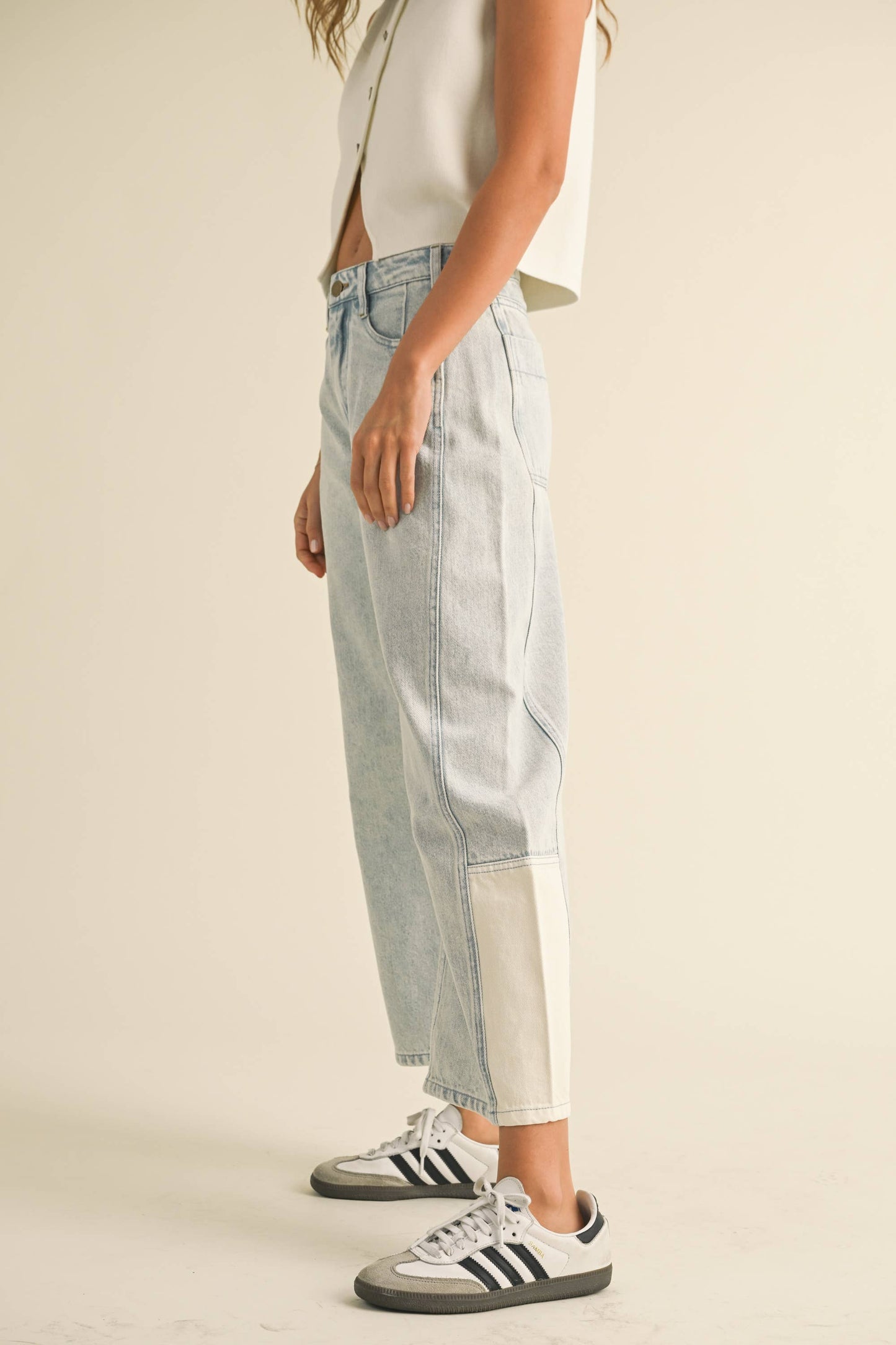 BARREL DENIM PANTS