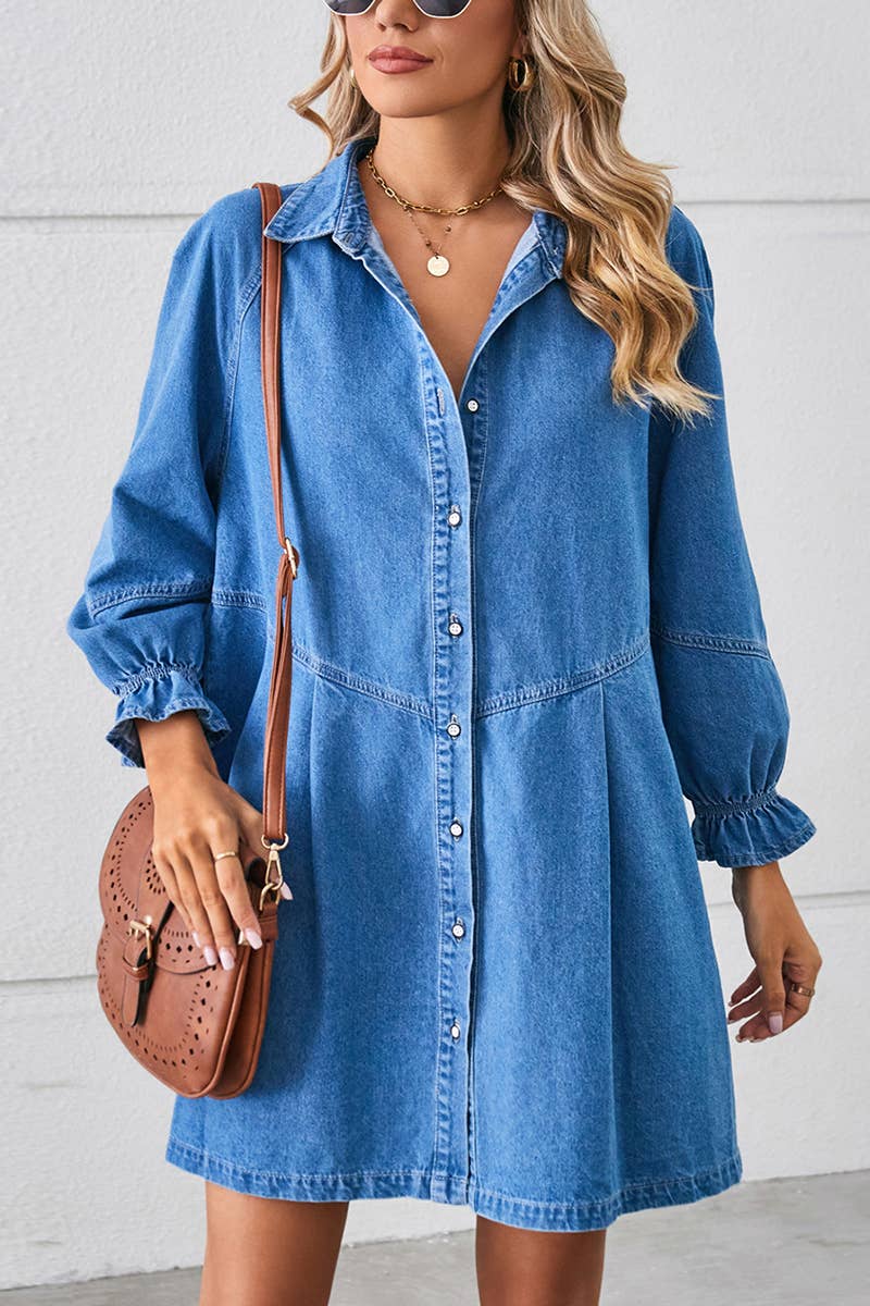 Long Sleeve Denim Dress