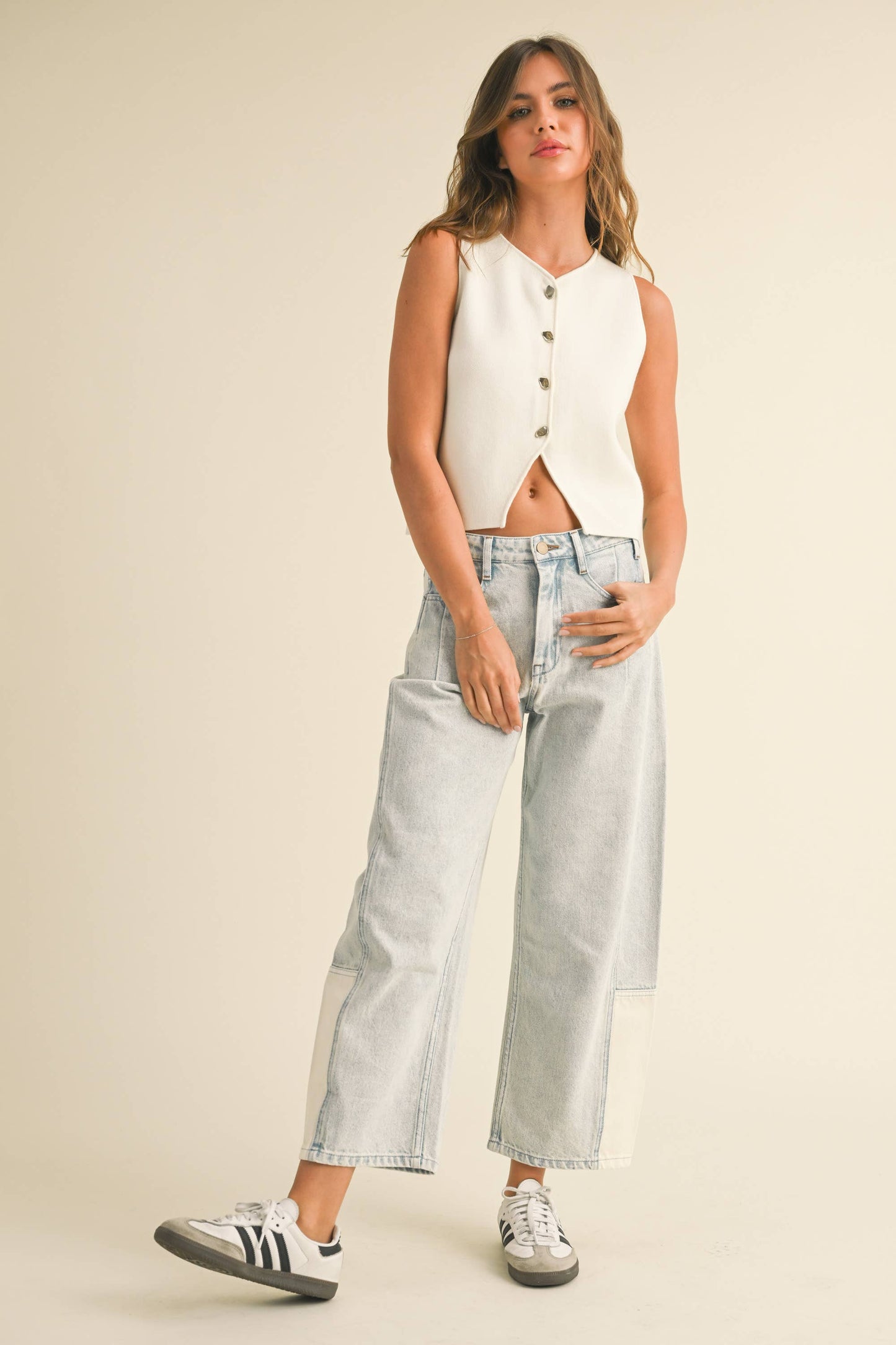 BARREL DENIM PANTS