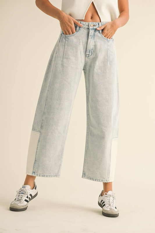 BARREL DENIM PANTS