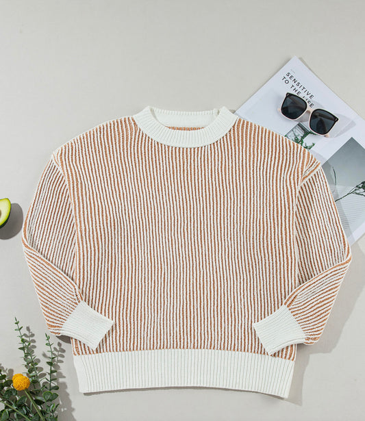 Striped Textured Sweater