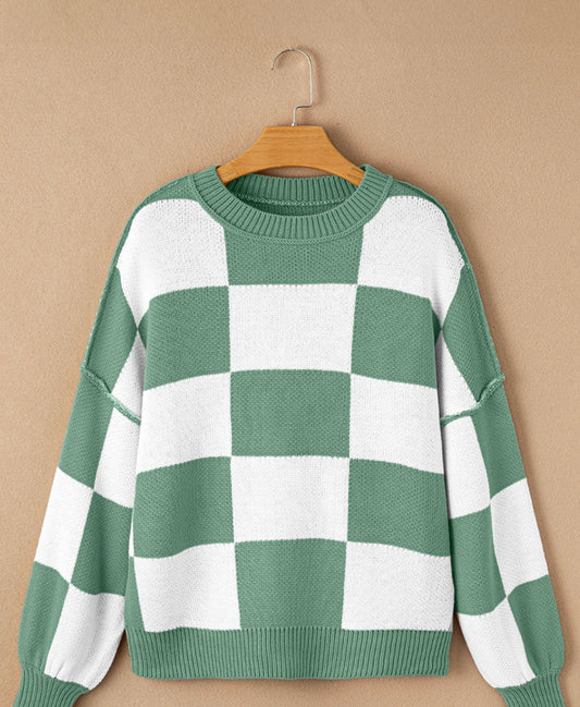 Checkered Bishop Sweater