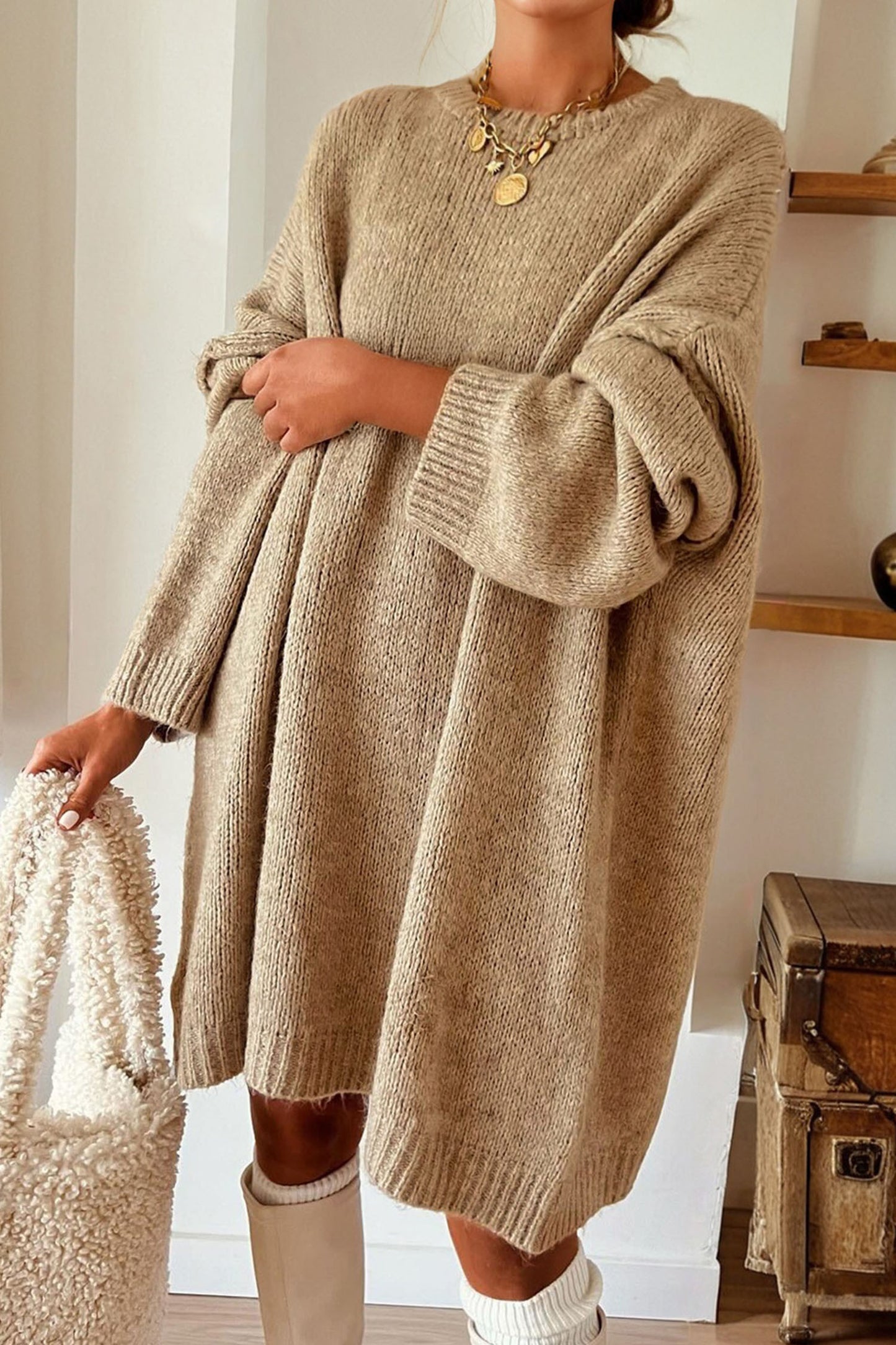 Oversized Sweater Mini Dress