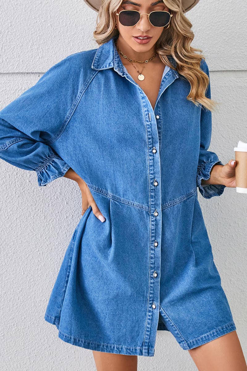Long Sleeve Denim Dress