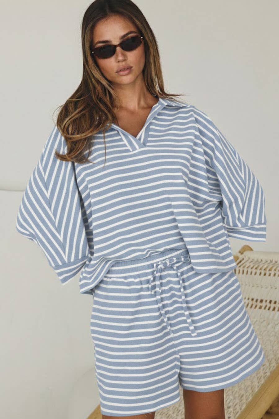 Striped Two-piece Set