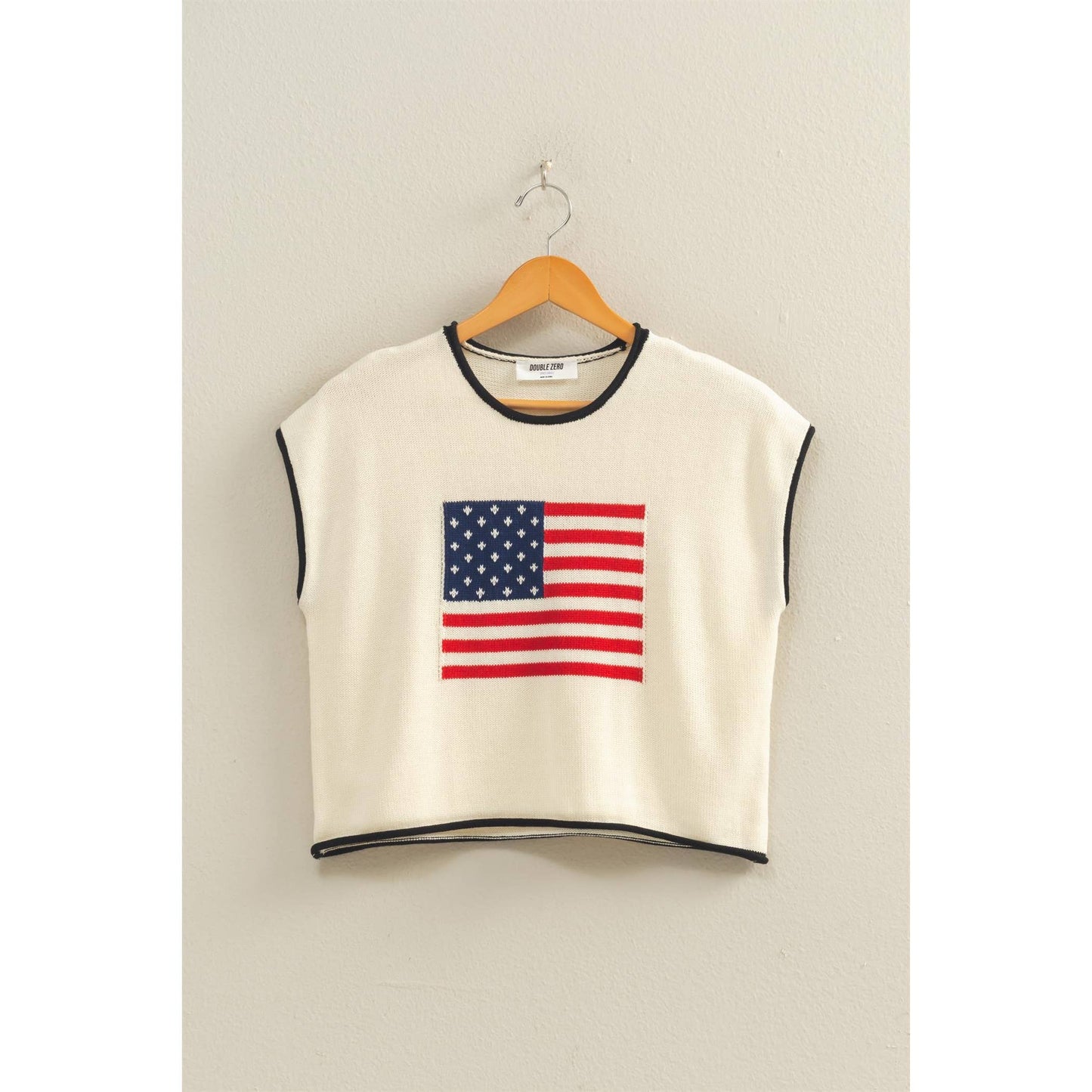 Sleeveless Flag Graphic Top